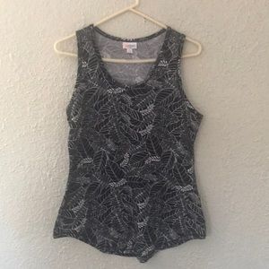 Lularoe black and white tank size large